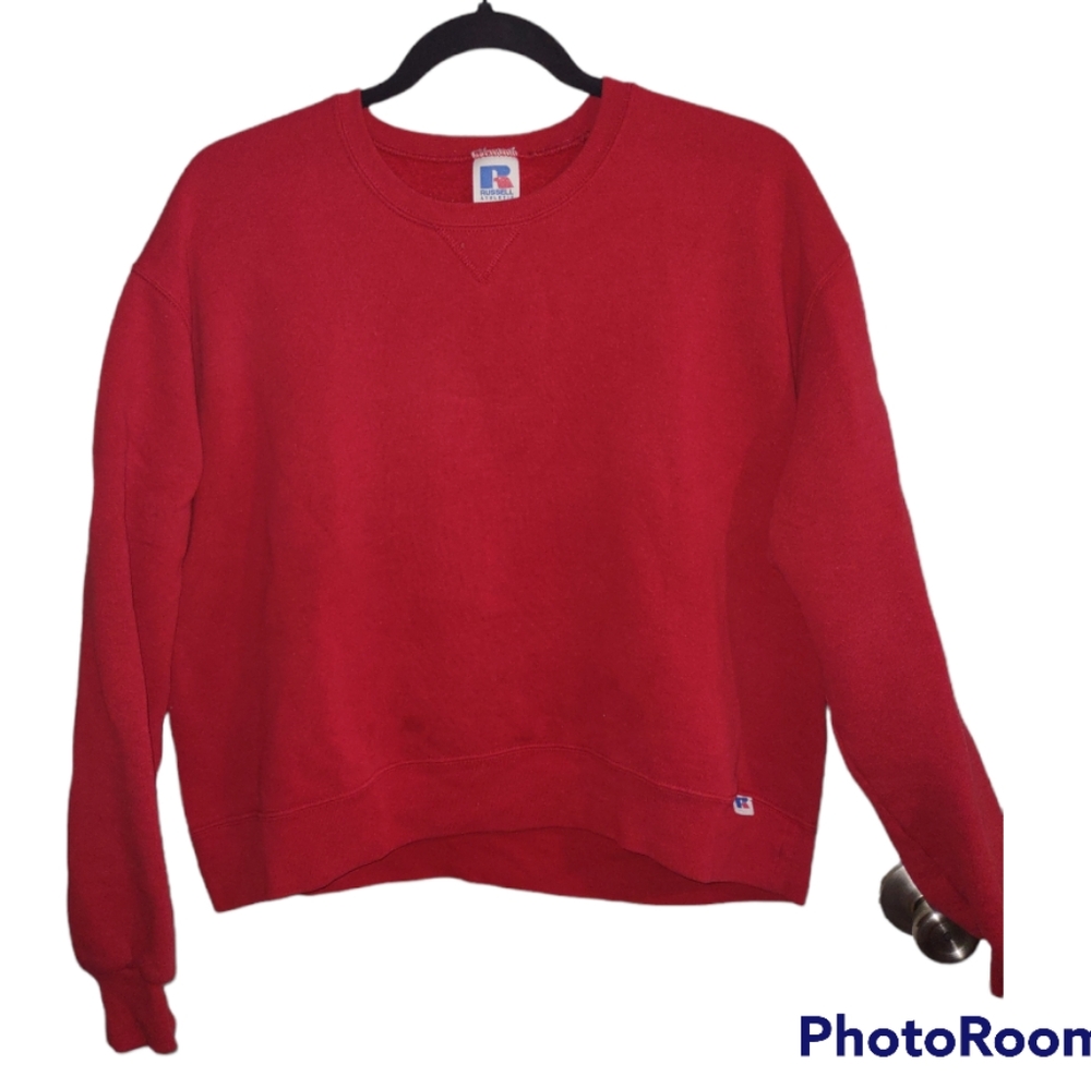 Vintage cropped Russell crew neck